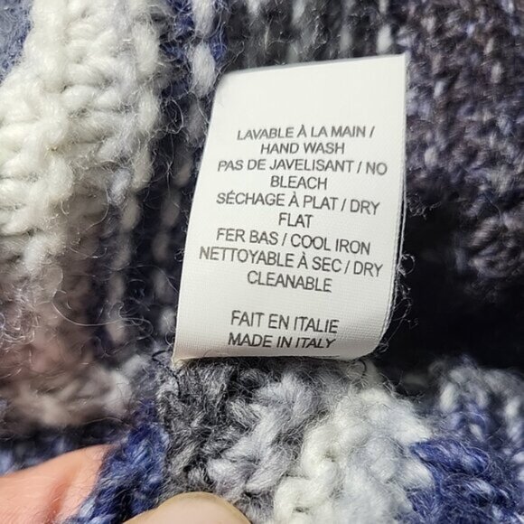 Horst Men's Sweater Size M Wool Blend Loose Knit Men's Block Pattern Fisherman - Picture 5 of 5